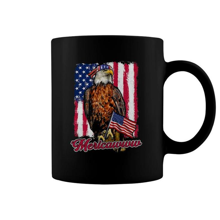 Mericawww Eagle Happy 4Th Of July American Independence Day Coffee Mug