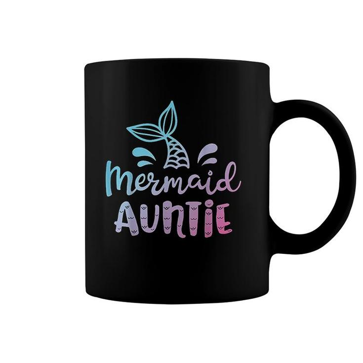 Mermaid Auntie Funny Aunt Women Family Matching Birthday Coffee Mug