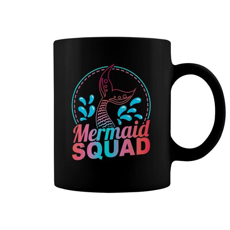 Mermaid Squad - Funny Mermaid Birthday Squad Swimming Party Tank Top Coffee Mug
