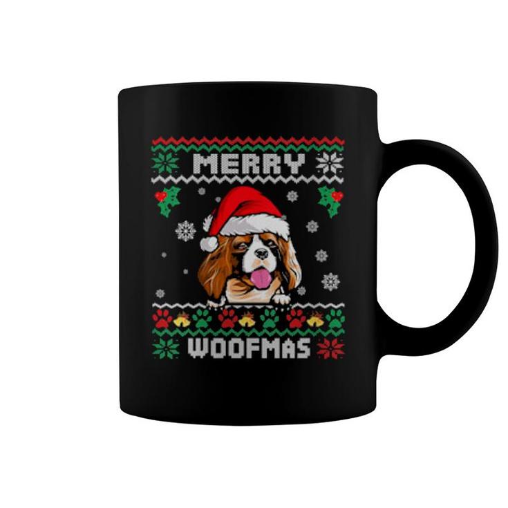 Merry Woofmas Cavalier Dog Ugly Christmas Xmas  Coffee Mug
