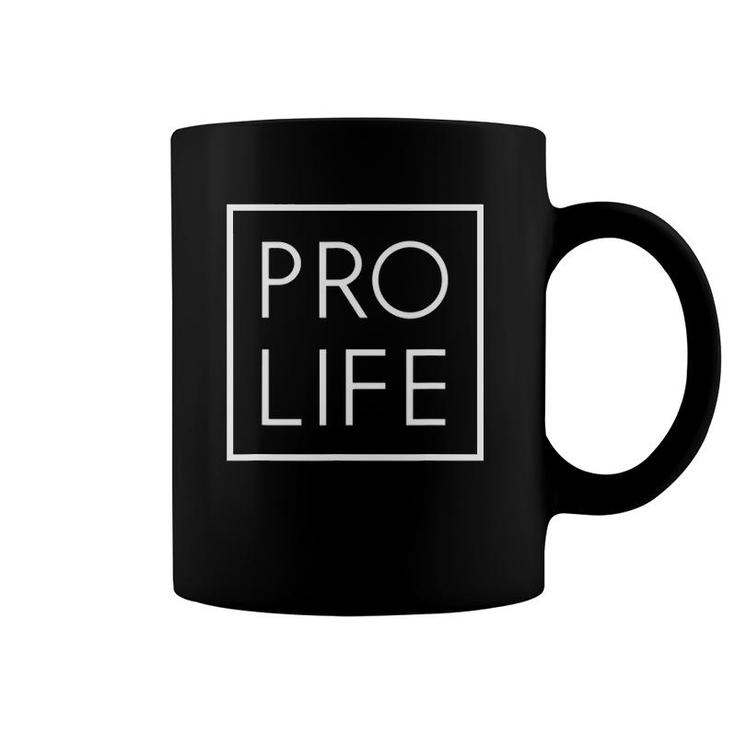 Minimalist Pro-Life Boxed Statement For Christians Coffee Mug