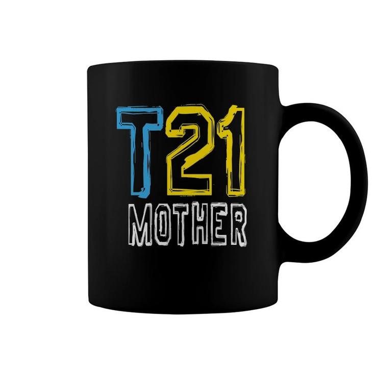 Modern T21 Mother Down Syndrome Mom  Coffee Mug