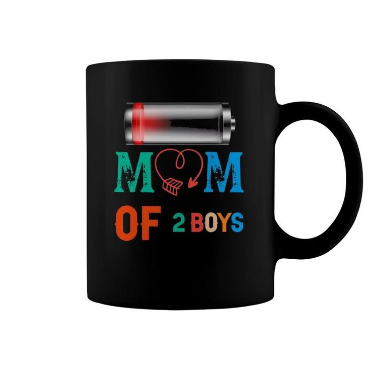 Mom Of 2 Boys Gift From Son Mothers Day Birthday Coffee Mug