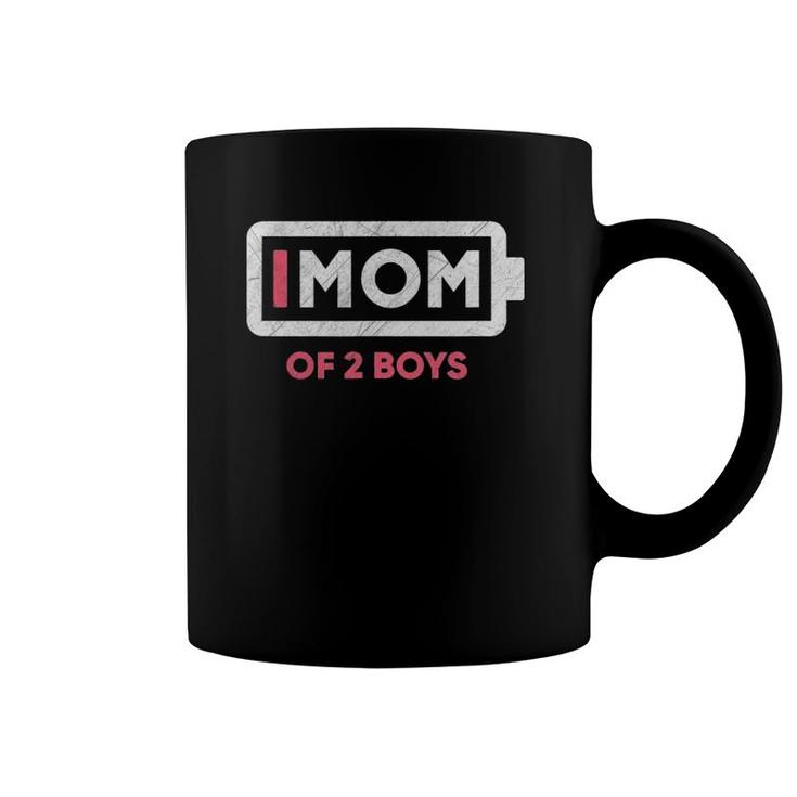 Mom Of 2 Boys Mothers Day From Son Mothers Day Women Coffee Mug