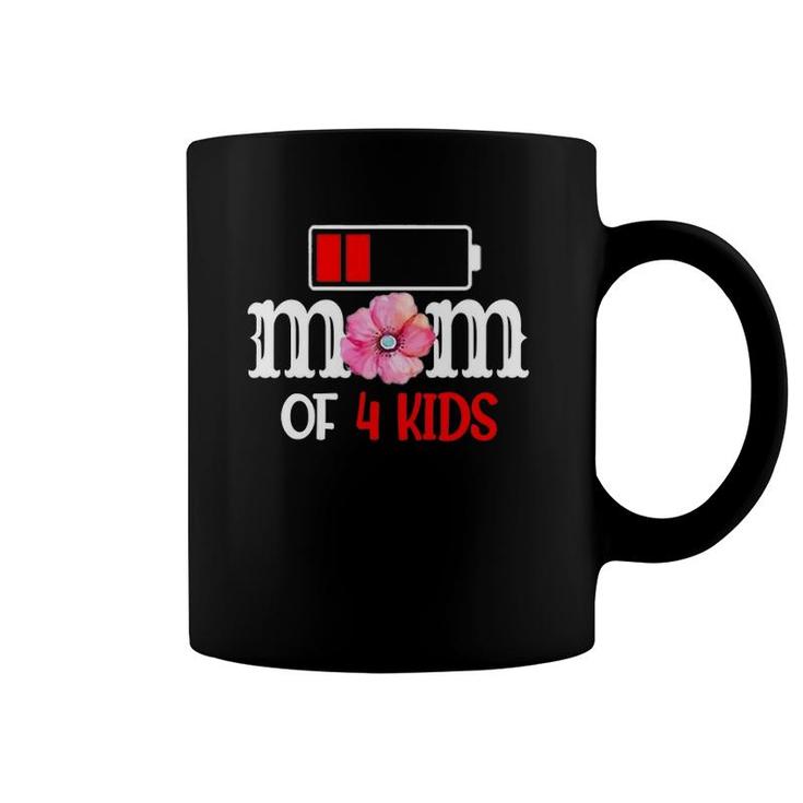 Mom Of 4 Kids Mother's Day Coffee Mug