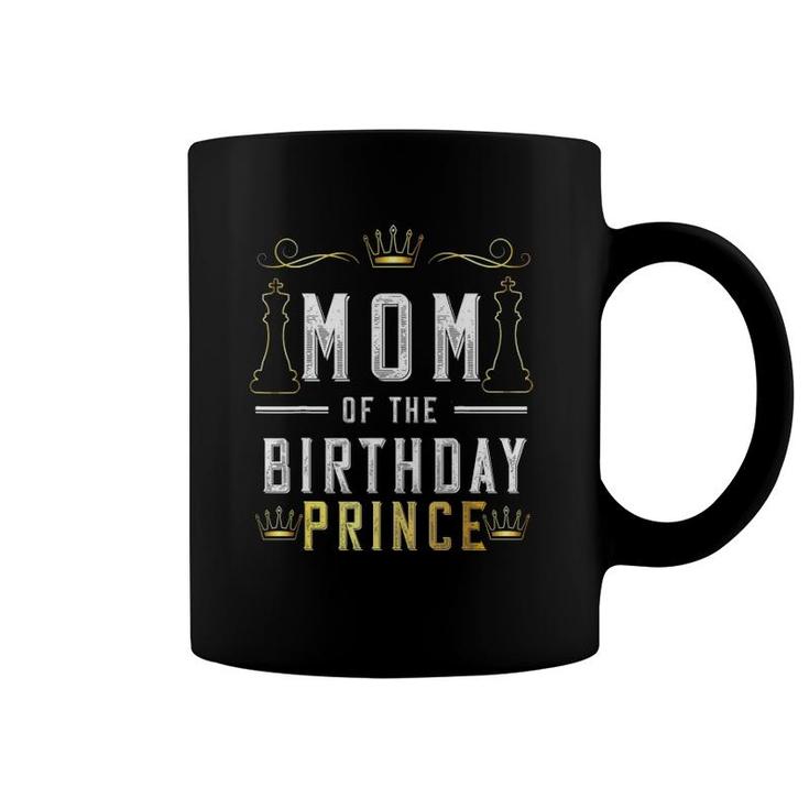 Mom Of The Birthday Prince Boy Bday Party Matching Celebrate Coffee Mug