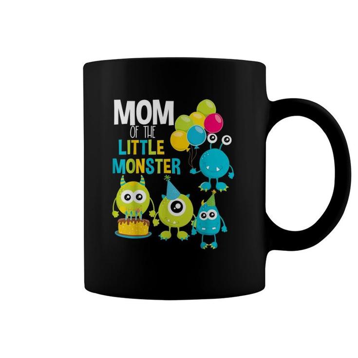 Mom Of The Little Monster Birthday Toddler Boy Girl Family Coffee Mug