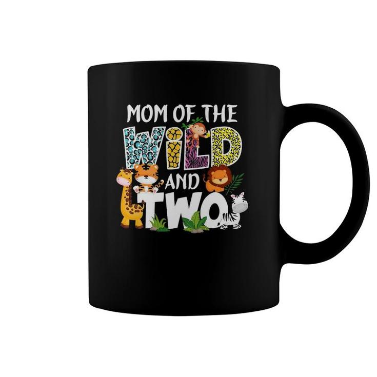 Mom Of The Wild And Two Zoo Safari Jungle Birthday Coffee Mug