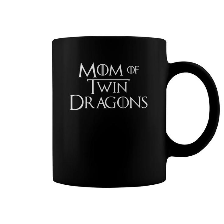 Mom Of Twin Dragons Funny Mothers Day Gift For Wife Women Coffee Mug