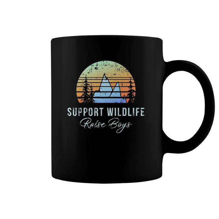 Mom  Support Wildlife Raise Boys Mother Day Coffee Mug