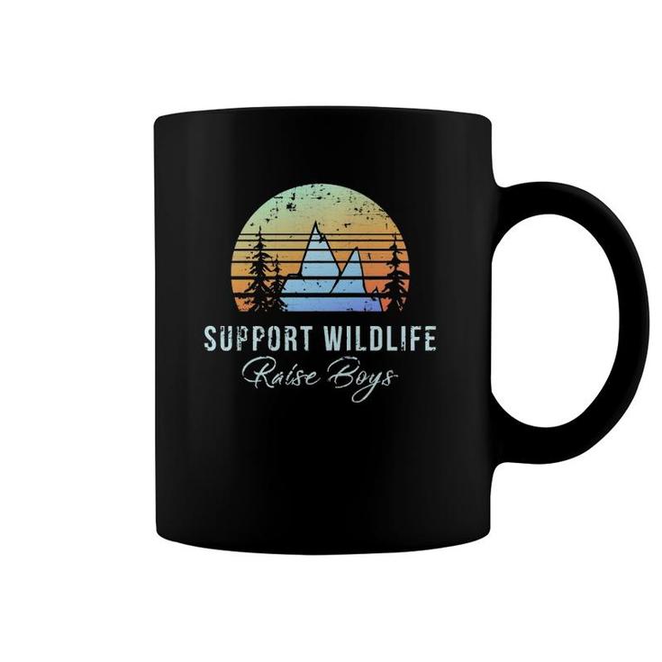 Mom Support Wildlife Raise Boys Mother Day Gift Coffee Mug