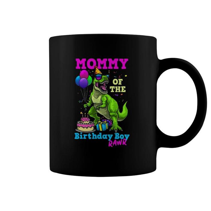 Mommy Birthday Boy Dinosaurrex Dino Party Coffee Mug