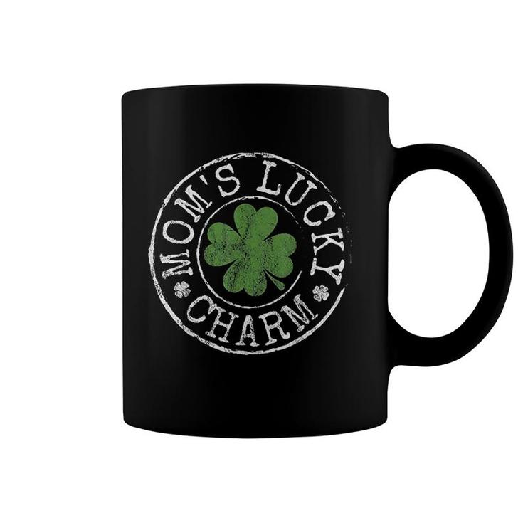 Moms Lucky Charm Irish Clovers Kids Boy Girl Mothers Day Coffee Mug