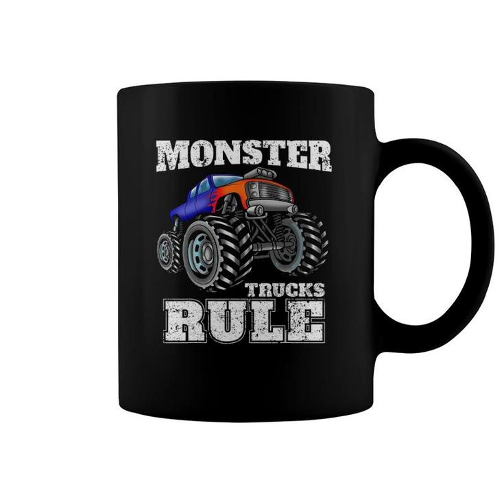 Monster Trucks Rule Monster Truck Boys Men Coffee Mug