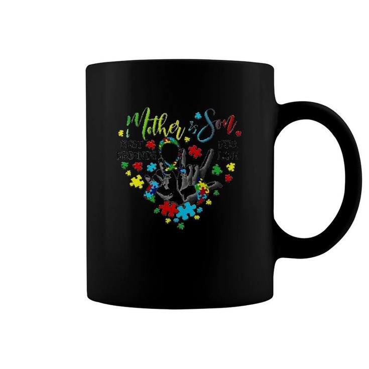 Mother & Son Best Friends For Life Autism Awareness Coffee Mug