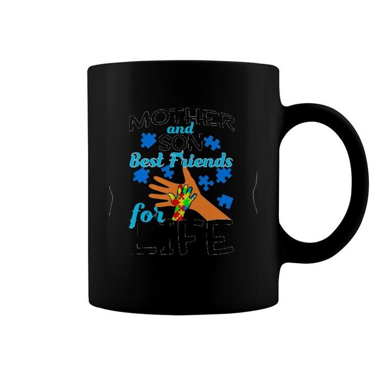 Mother And Son Best Friends For Life Autism Awareness Version Coffee Mug