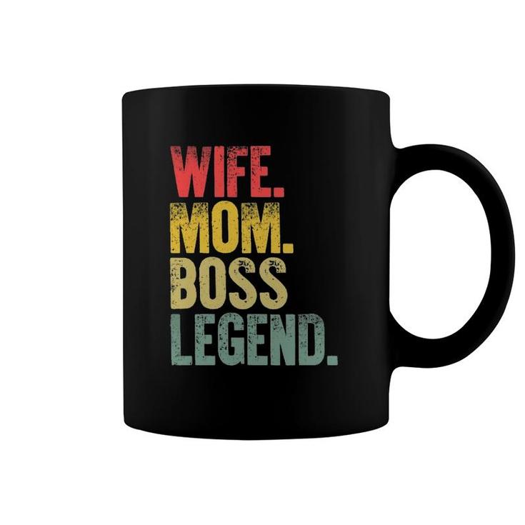 Mother Women Funny Gift Wife Mom Boss Legend Coffee Mug