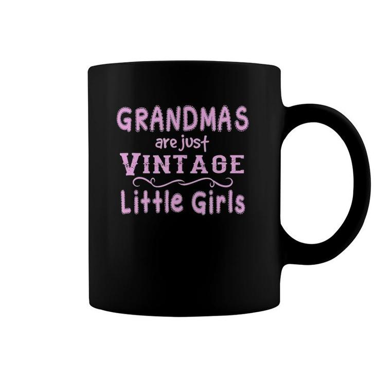 Mother's Day Grandma Vintage Little Girls Coffee Mug