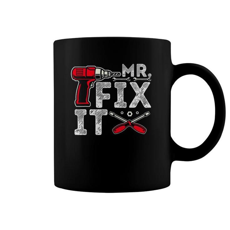 Mr Break It Mr Fix It Funny Dad & Son Matching Father's Day Coffee Mug