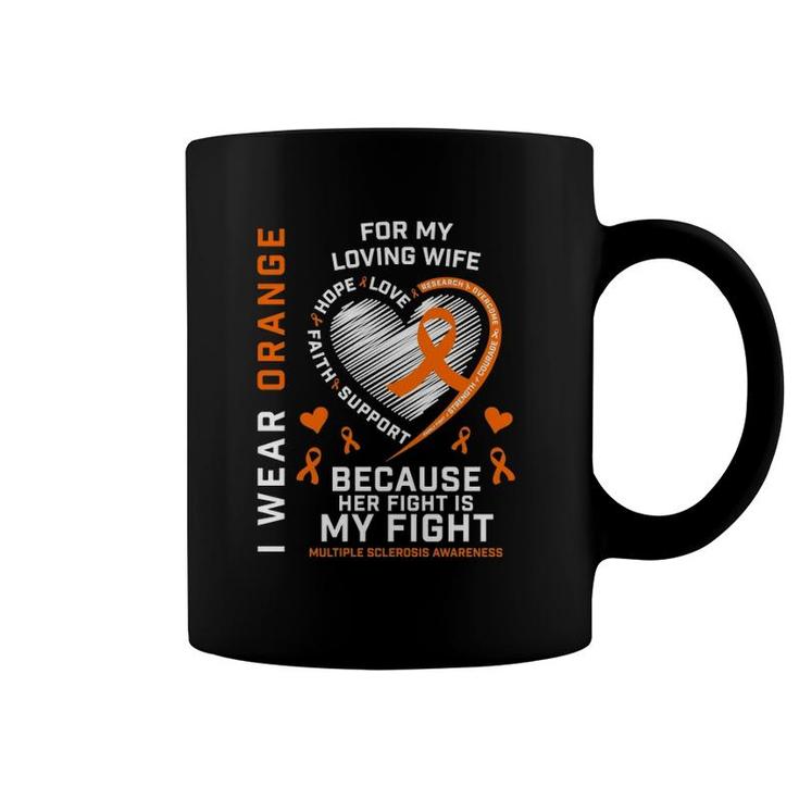Ms Gifts Apparel Orange Wife Multiple Sclerosis Awareness Coffee Mug