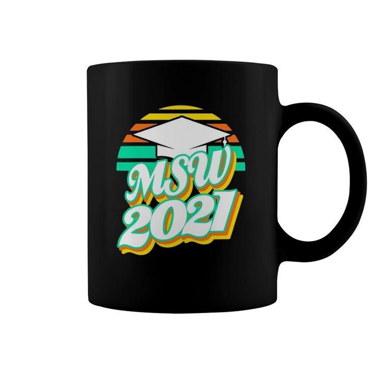 Msw Social Work Master's Graduation Gift Worker Retro 2021 Ver2 Coffee Mug