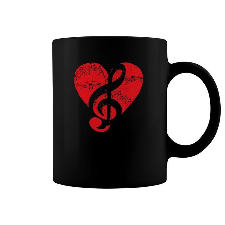 Musician Music Lover Treble Clef Heart Music Notes Music Coffee Mug