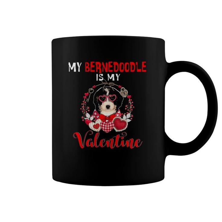 My Bernedoodle Is My Valentine Funny Dog Lover Coffee Mug