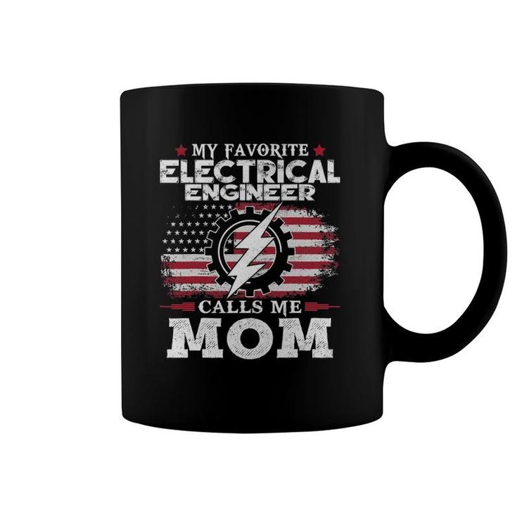 My Favorite Electrical Engineer Calls Me Mom Usa Flag Mother Coffee Mug
