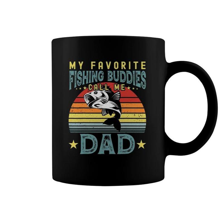 My Favorite Fishing Buddies Call Me Dad Father's Day Mens Coffee Mug