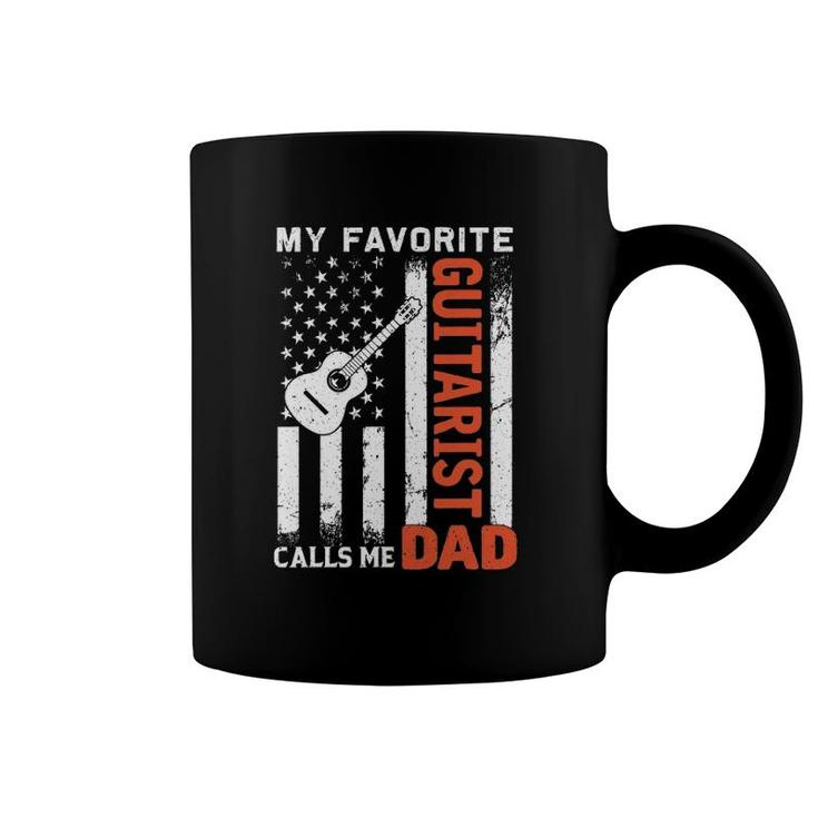 My Favorite Guitarist Calls Me Dad Usa Flag Father's Day Coffee Mug