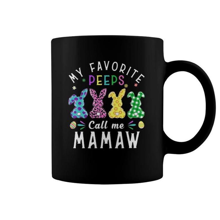 My Favorite Peeps Call Me Mamaw Easter Bunny Egg Leopard Coffee Mug