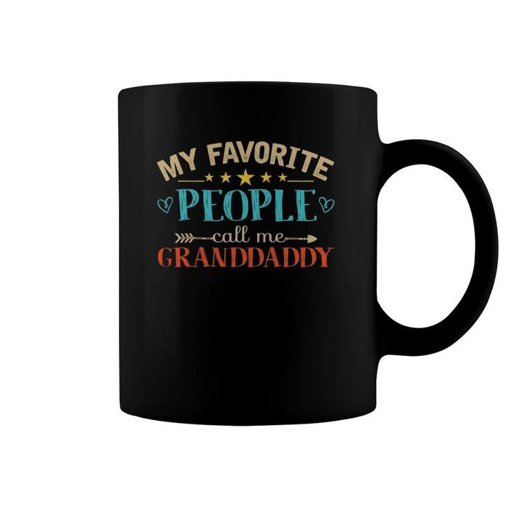 My Favorite People Call Me Granddaddy Retro Style Grandpa Coffee Mug
