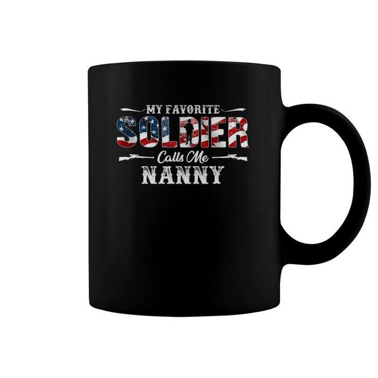 My Favorite Soldier Calls Me Nanny Gift Mother's Day Coffee Mug