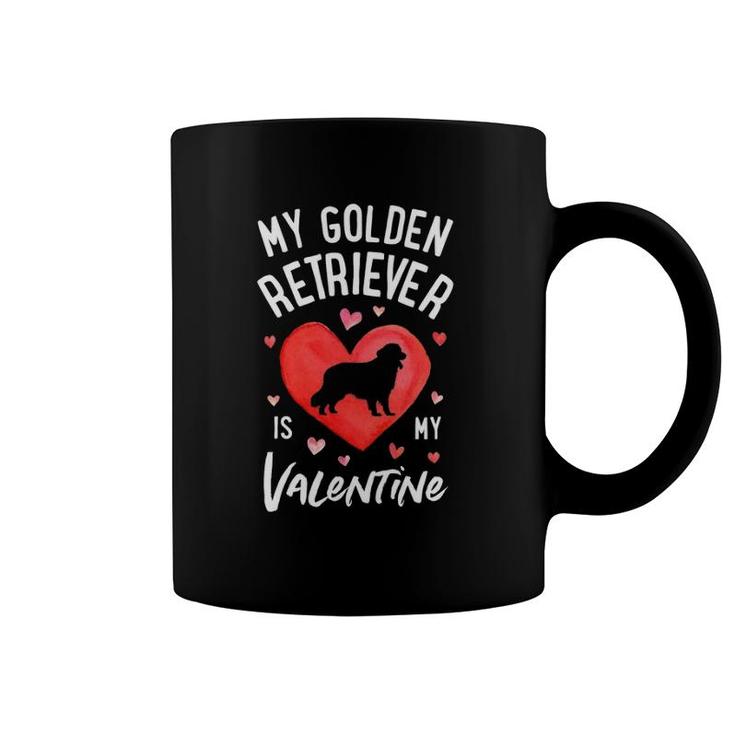 My Golden Retriever Is My Valentine Valentines Day Dog Gifts Coffee Mug