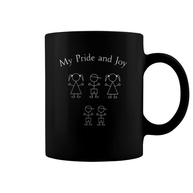 My Pride And Joy 2 Daughters One Son 2 Grandsons  Coffee Mug