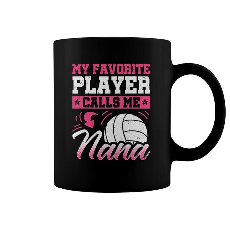 Nana Volleyball Fan Player Grandmother Team Sport Spiker Coffee Mug