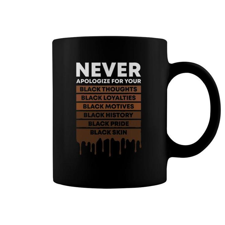 Never Apologize For Your Blackness Black History Month Bhm Coffee Mug
