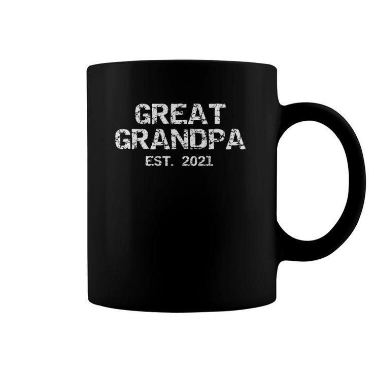 New Grandpa Gift For Men Father's Day Great Grandpa Est 2021 Ver2 Coffee Mug