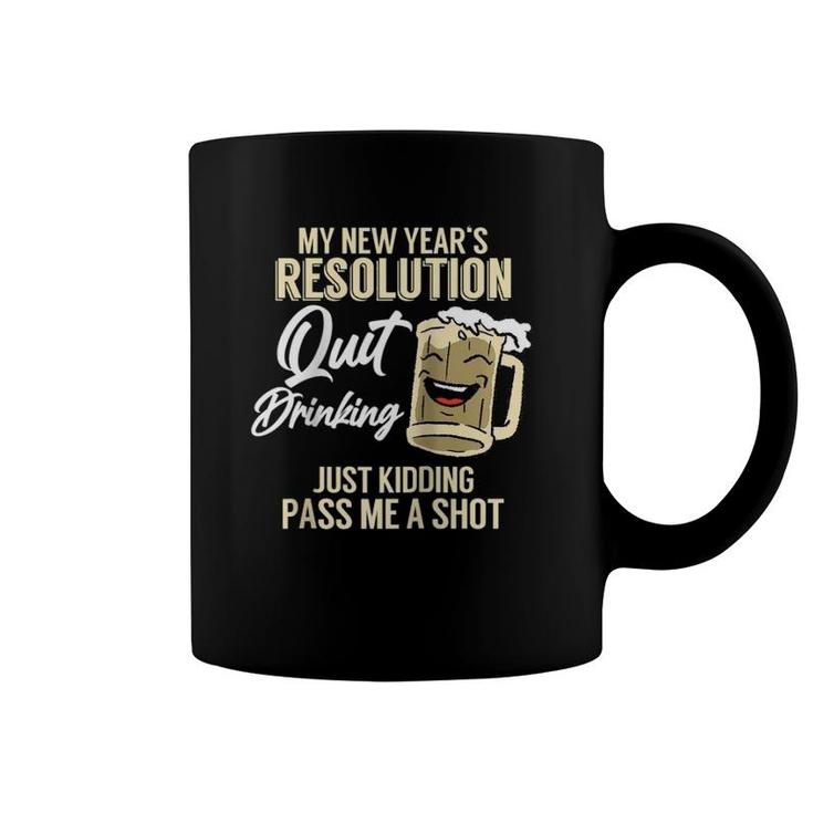 New Year's Resolution Quit Drinking Funny Beer Lover Gift Raglan Baseball Tee Coffee Mug