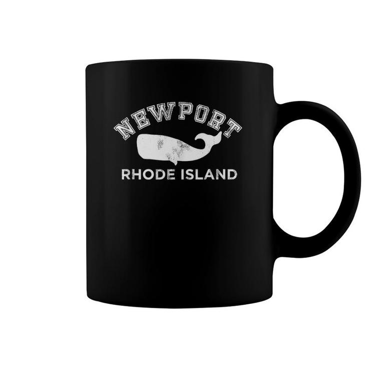 Newport Rhode Island Ri Whale Vintage Retro Silhouette  Coffee Mug