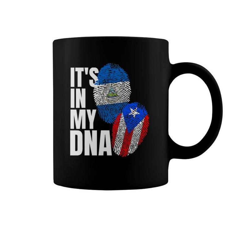 Nicaraguan And Puerto Rican Dna Flag Heritage Gift Coffee Mug