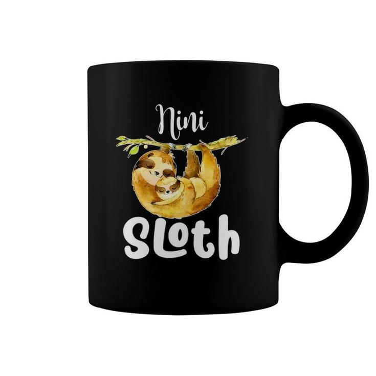 Nini Sloth Matching Family Cute Gift Mother's Day Coffee Mug