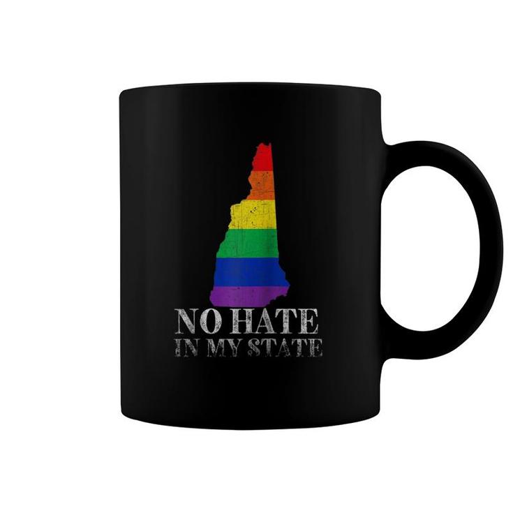 No Hate In My State New Hampshire Lgbt Pride Rainbow Gift Raglan Baseball Tee Coffee Mug