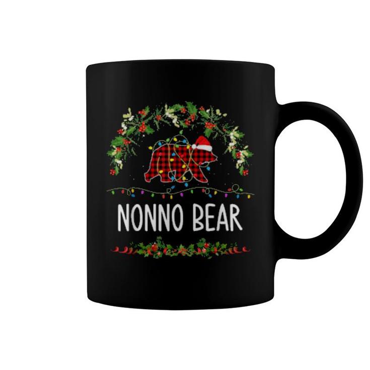 Nonno Bear Xmas Family Christmas Pajama Red Plaid Grandpa  Coffee Mug