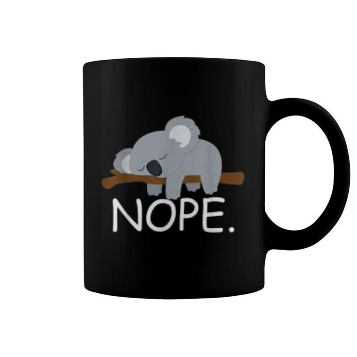 Nope Funny Lazy Koala  Nope Not Today Coffee Mug