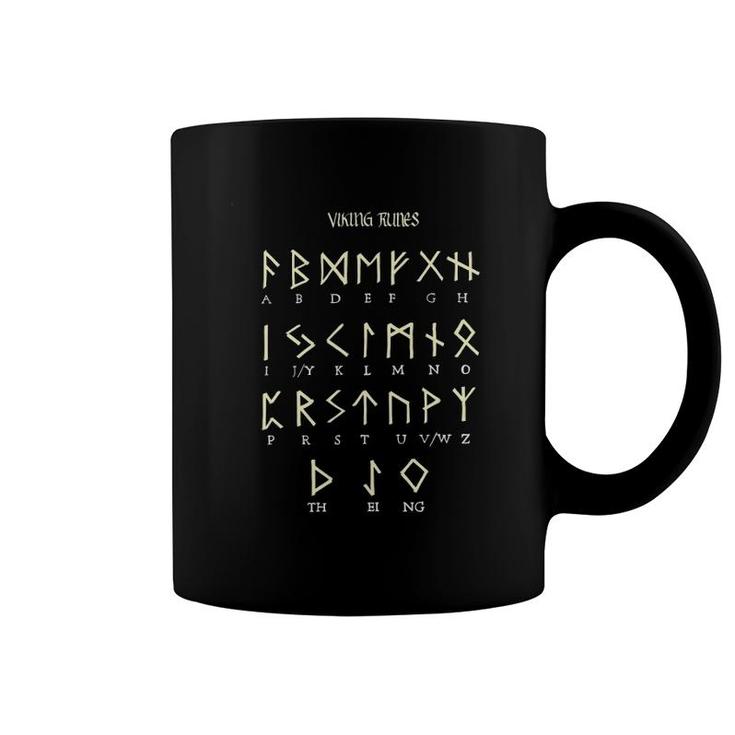 Norse Mythology Runic Alphabet Viking Runes Nordic Gods Coffee Mug