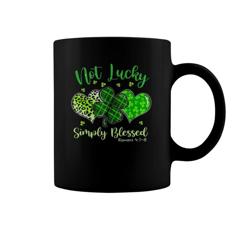 Not Lucky Simply Blessed Christian St Patrick's Day Shamrock Tank Top Coffee Mug