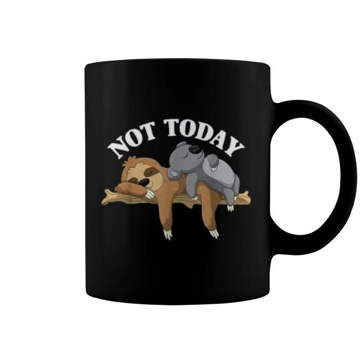 Not Today Lazy Sloth And Koala Pajama Coffee Mug
