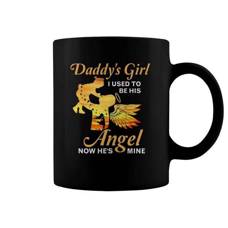 Now He's My Angel Daddy Dad Memorial Loss Of Father Coffee Mug