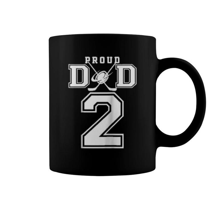 Number 2 Custom Proud Hockey Dad Personalized  Coffee Mug